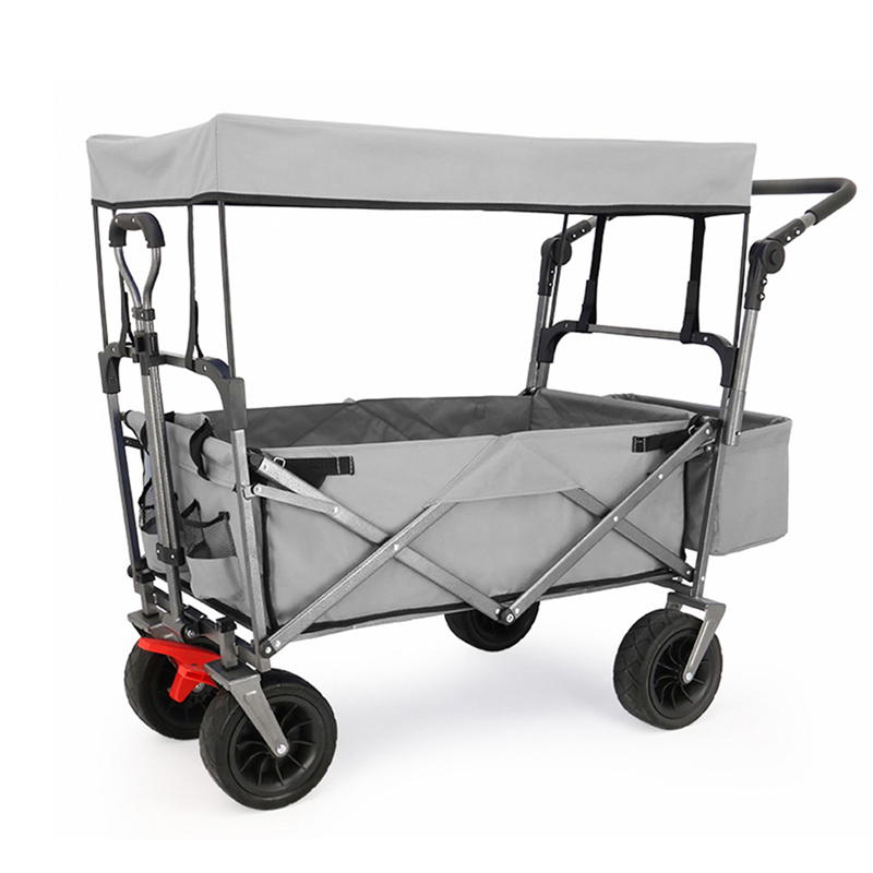Camping Wagon Cart Folding Portable Beach Cart with Canopy