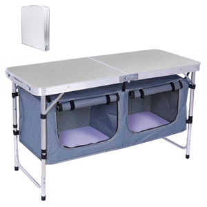 Portable Aluminum Outdoor Tables Outdoor Picnic Foldable Table with Bag Storage