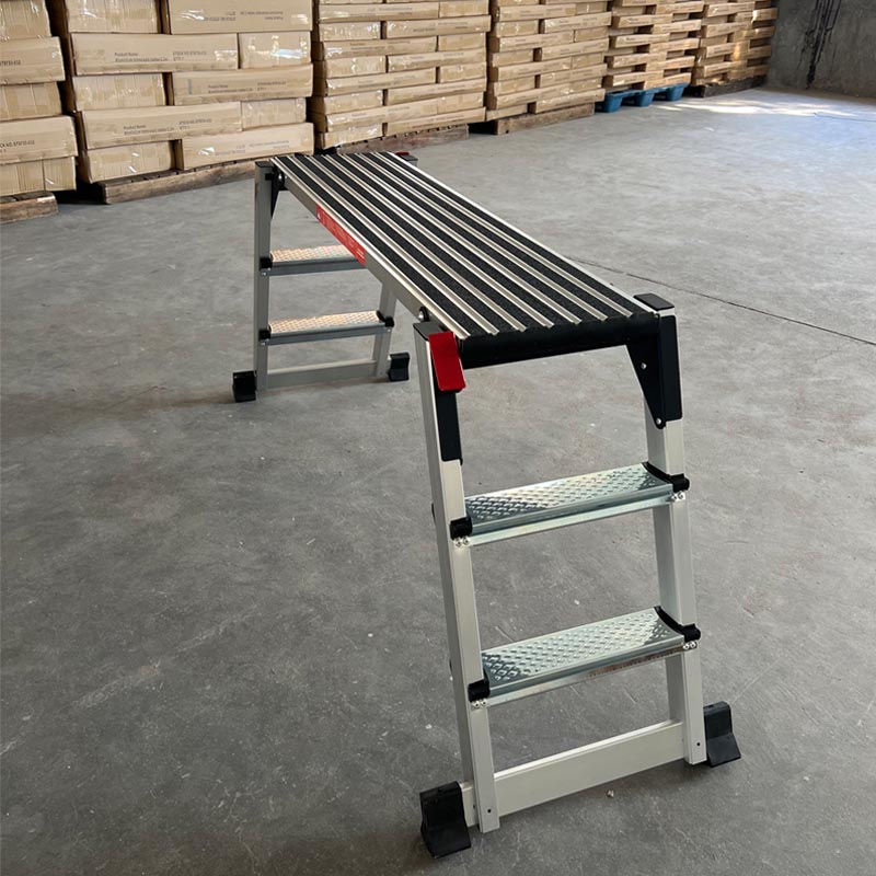 New Update Aluminum Alloy Folding Working Platform with Ladder 