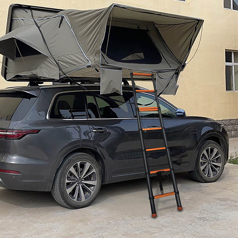New Tent Ladder Telescopic Aluminum Roof Tent Ladder with Handrail