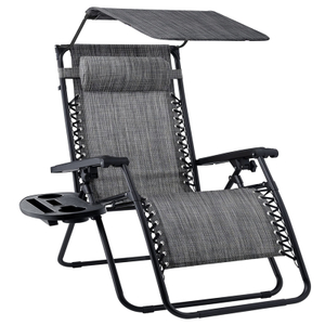 Reclining Chair Beach Beach Chair Lounger Beach Deck Chair with Sunshade