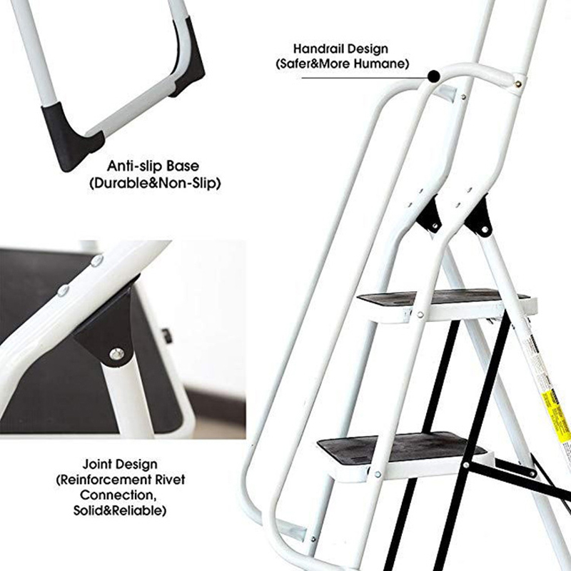 Available High Handrail Stool Household Steel Ladder Iron Ladder
