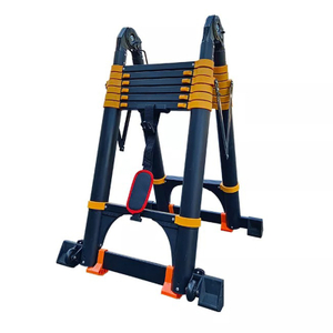 Yellow And Blue Double Side Telescopic Aluminum Ladder