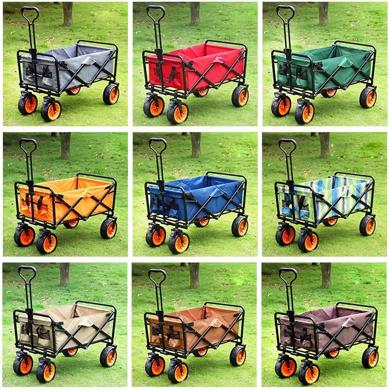 Folding Camping Cart Trolley Wagon Portable Beach Cart