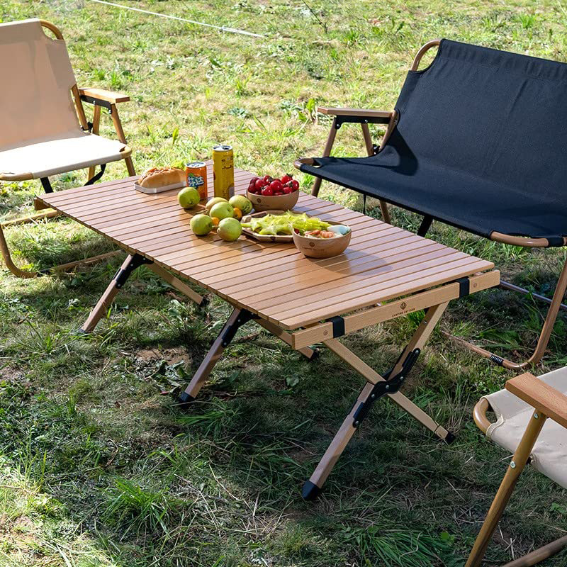 Big Size Outdoor Wooden Table Wood Table Outdoor Camping Wooden Outdoor Table Foldable Dining Table