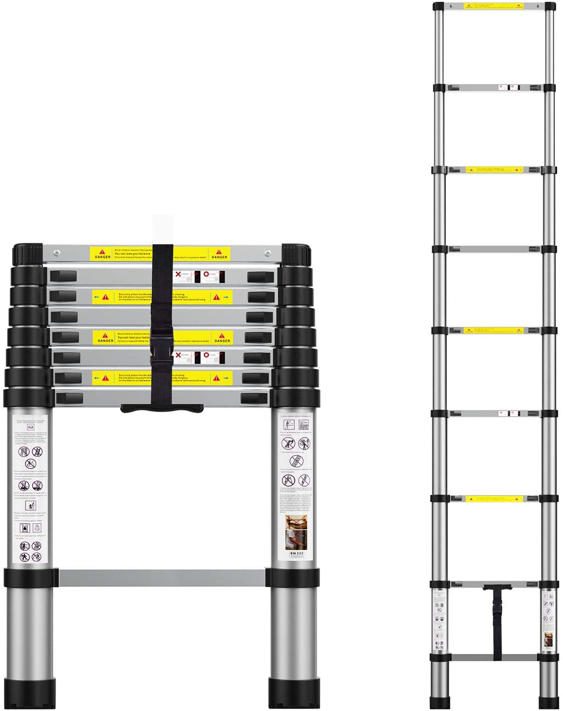 2.6m/8.5FT One-Side Telescopic Aluminum Ladder
