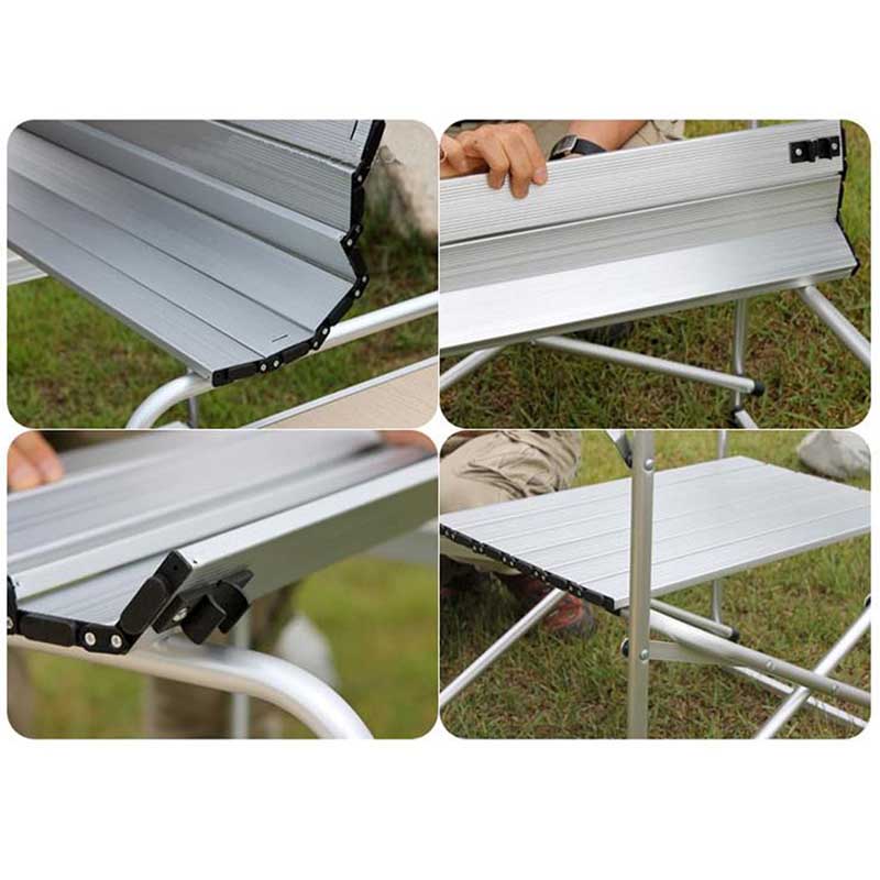 Multifunctional Table with Folding Shelf Outdoor Folding Table with Storage Folding Shelves Table
