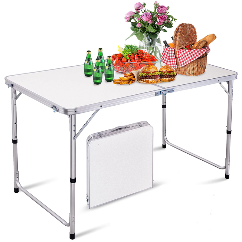 Aluminum Outdoor Tables Chair with Umbrella Picnic Tables Outdoor Foldable Table Outdoor