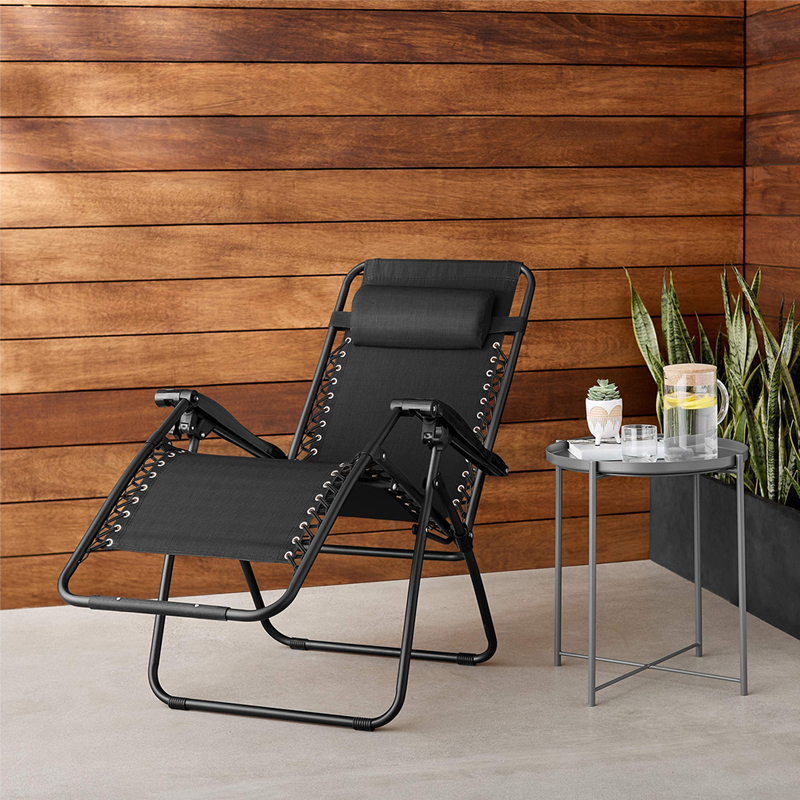 Outdoor Lounge Office Folding Zero Gravity Reclin Foldable Beach Chair Yard