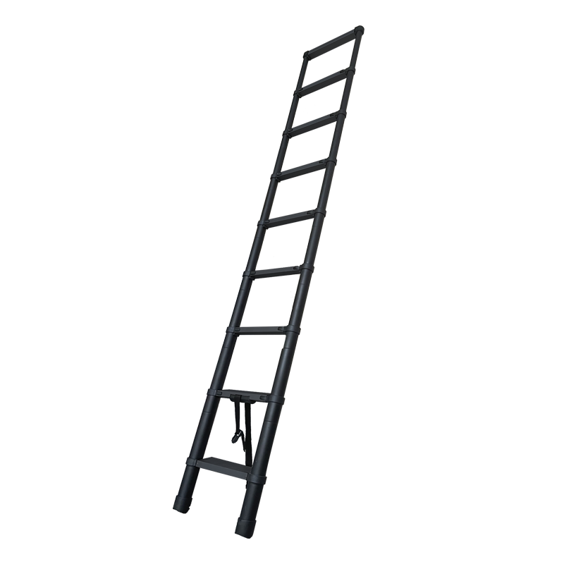 Black Roof Tent Ladder Aluminum Telescopic Ladder with Hook Extension Ladder
