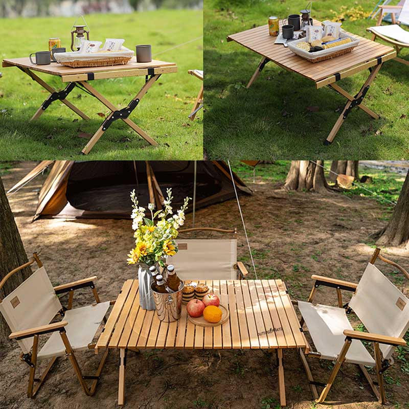 Restaurant Outdoor Wooden Table Wood Table Outdoor Camping Wooden Outdoor Table Foldable Dining Table