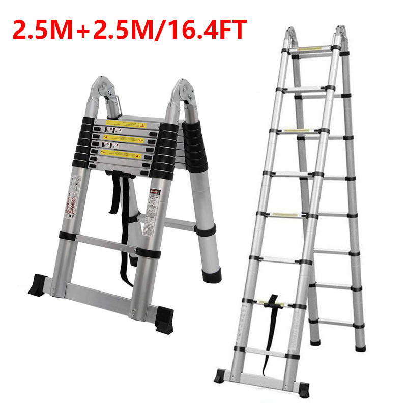 5.0M Double Side Aluminum Telescopic Ladder