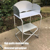 Multifunctional Table with Folding Shelf Outdoor Folding Table with Storage Folding Shelves Table