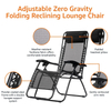Outdoor Lounge Office Folding Zero Gravity Reclin Foldable Beach Chair Yard