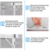 Portable Aluminum Outdoor Folding Tables Square Tube Adjustable Camping Tables 3 Fold