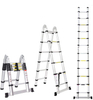 Silver And Black Double Side Telescopic Aluminum Ladder