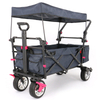 Big Wheels Camping Trolley Wagon Cart Folding Portable Beach Cart With Canopy