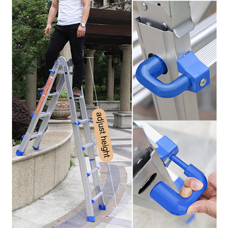 aluminium telescopic folding ladder