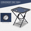 Camping Folding Table with Mesh Drink Holders