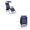 Lounge Chair for Office Outdoor Modern Recliner Chair Lounge Zero Gravity with Sunshade