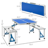 Wholesale Different Colors Can be Customized Outdoor Aluminum Folding Tables Chair Portable Tables