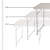 Aluminum Outdoor Tables Chair Picnic Tables Outdoor Garden Foldable Table Outdoor 3 Fold